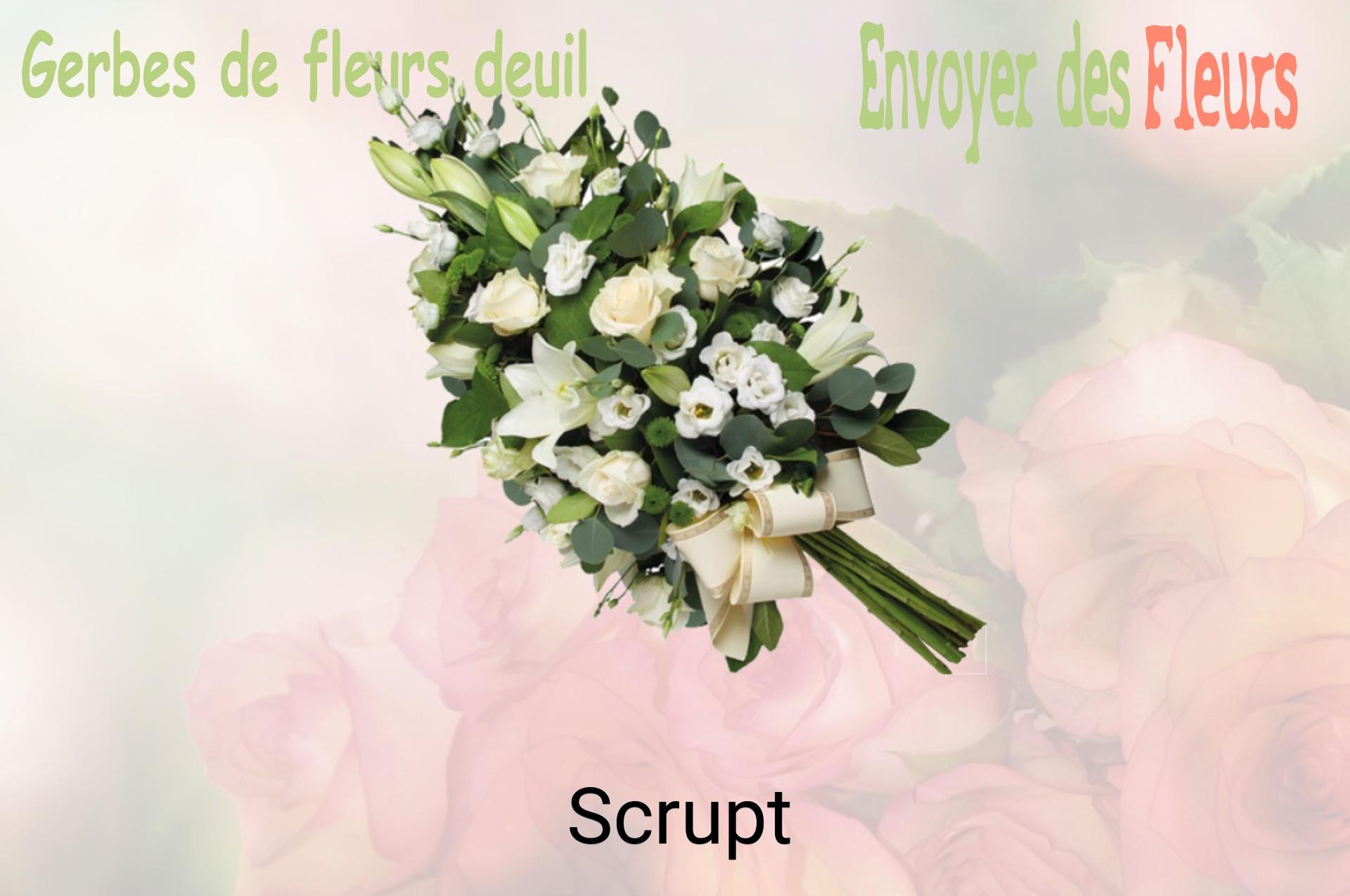 Gerbe de fleurs de deuil livrée à Scrupt